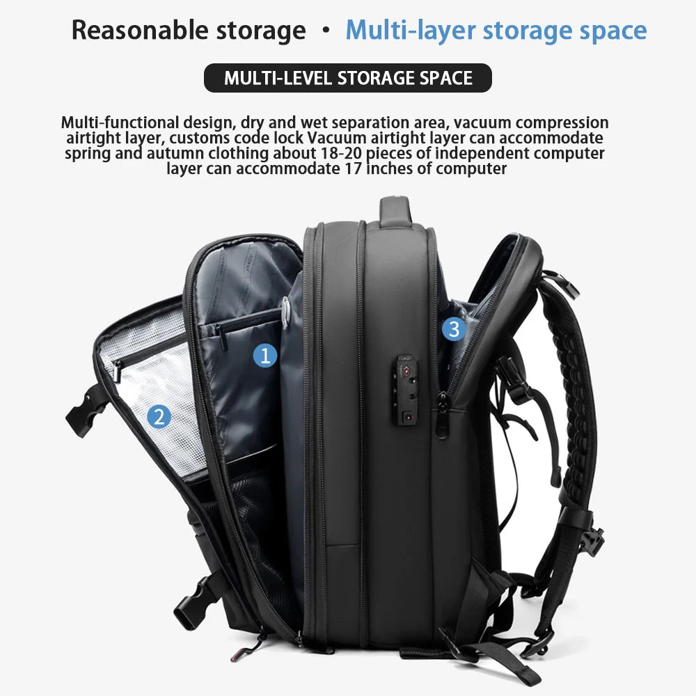 Vacuum Compression Travel Backpack 