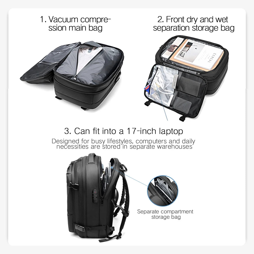Vacuum Compression Travel Backpack 